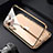 Handyhülle Hülle Luxus Aluminium Metall Rahmen Spiegel 360 Grad Ganzkörper Tasche M09 für Apple iPhone 13 Pro Max Gold