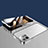 Handyhülle Hülle Luxus Aluminium Metall Rahmen Spiegel 360 Grad Ganzkörper Tasche M10 für Apple iPhone 14 Pro Max Silber