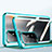 Handyhülle Hülle Luxus Aluminium Metall Rahmen Spiegel 360 Grad Ganzkörper Tasche P01 für Oppo A95 5G Grün