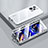 Handyhülle Hülle Luxus Aluminium Metall Rahmen Spiegel 360 Grad Ganzkörper Tasche P01 für Xiaomi Redmi Note 12 5G Silber