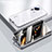 Handyhülle Hülle Luxus Aluminium Metall Rahmen Spiegel 360 Grad Ganzkörper Tasche P02 für Xiaomi Mi 12 Lite NE 5G Silber