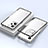 Handyhülle Hülle Luxus Aluminium Metall Rahmen Spiegel 360 Grad Ganzkörper Tasche P02 für Xiaomi Redmi Note 12 5G Silber