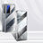 Handyhülle Hülle Luxus Aluminium Metall Rahmen Spiegel 360 Grad Ganzkörper Tasche P03 für Vivo X70 5G Schwarz