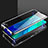 Handyhülle Hülle Luxus Aluminium Metall Rahmen Spiegel 360 Grad Ganzkörper Tasche T02 für OnePlus 7T