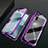 Handyhülle Hülle Luxus Aluminium Metall Rahmen Spiegel 360 Grad Ganzkörper Tasche T03 für Huawei Nova 6 5G Violett