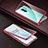 Handyhülle Hülle Luxus Aluminium Metall Rahmen Spiegel 360 Grad Ganzkörper Tasche T03 für OnePlus 8 Pro Rot