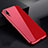 Handyhülle Hülle Luxus Aluminium Metall Rahmen Spiegel 360 Grad Tasche für Huawei P20 Rot