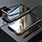 Handyhülle Hülle Luxus Aluminium Metall Rahmen Spiegel 360 Grad Tasche M02 für Apple iPhone Xs
