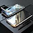 Handyhülle Hülle Luxus Aluminium Metall Rahmen Spiegel 360 Grad Tasche M02 für Apple iPhone Xs Silber