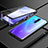 Handyhülle Hülle Luxus Aluminium Metall Rahmen Spiegel 360 Grad Tasche M02 für Xiaomi Redmi K30 4G Schwarz