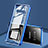Handyhülle Hülle Luxus Aluminium Metall Rahmen Spiegel 360 Grad Tasche M03 für Samsung Galaxy Note 8 Duos N950F Blau