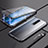 Handyhülle Hülle Luxus Aluminium Metall Rahmen Spiegel 360 Grad Tasche M04 für Xiaomi Redmi K30 4G Schwarz