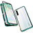 Handyhülle Hülle Luxus Aluminium Metall Rahmen Spiegel 360 Grad Tasche M05 für Oppo Find X2 Lite Grün