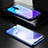Handyhülle Hülle Luxus Aluminium Metall Rahmen Spiegel 360 Grad Tasche M05 für Xiaomi Poco X2 Blau