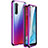 Handyhülle Hülle Luxus Aluminium Metall Rahmen Spiegel 360 Grad Tasche M06 für Oppo K7 5G Violett