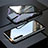 Handyhülle Hülle Luxus Aluminium Metall Rahmen Spiegel 360 Grad Tasche M06 für Realme XT Schwarz