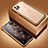 Handyhülle Hülle Luxus Aluminium Metall Rahmen Spiegel 360 Grad Tasche T01 für Apple iPhone 11 Pro Gold