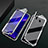 Handyhülle Hülle Luxus Aluminium Metall Rahmen Spiegel 360 Grad Tasche T06 für Huawei P30 Lite XL Silber