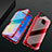 Handyhülle Hülle Luxus Aluminium Metall Rahmen Spiegel 360 Grad Tasche T09 für Huawei Mate 20 Pro Rot