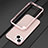 Handyhülle Hülle Luxus Aluminium Metall Rahmen Tasche A01 für Apple iPhone 13 Mini Rosegold