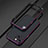 Handyhülle Hülle Luxus Aluminium Metall Rahmen Tasche A01 für Apple iPhone 14 Plus Violett