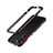Handyhülle Hülle Luxus Aluminium Metall Rahmen Tasche A01 für Samsung Galaxy S21 FE 5G Rot und Schwarz