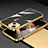 Handyhülle Hülle Luxus Aluminium Metall Rahmen Tasche A02 für Apple iPhone 15 Gold