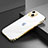 Handyhülle Hülle Luxus Aluminium Metall Rahmen Tasche A06 für Apple iPhone 14 Gold