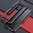 Handyhülle Hülle Luxus Aluminium Metall Rahmen Tasche für Huawei Y9s Rot und Schwarz