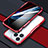 Handyhülle Hülle Luxus Aluminium Metall Rahmen Tasche LF1 für Apple iPhone 14 Pro Rot