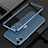 Handyhülle Hülle Luxus Aluminium Metall Rahmen Tasche N01 für Apple iPhone 12 Blau