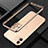 Handyhülle Hülle Luxus Aluminium Metall Rahmen Tasche N01 für Apple iPhone 12 Mini Gold