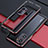 Handyhülle Hülle Luxus Aluminium Metall Rahmen Tasche S01 für Xiaomi Mi 11X Pro 5G Rot und Schwarz