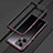 Handyhülle Hülle Luxus Aluminium Metall Rahmen Tasche S01 für Xiaomi Poco X5 5G Rot und Schwarz