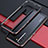 Handyhülle Hülle Luxus Aluminium Metall Rahmen Tasche T01 für Huawei Nova 7 SE 5G Rot und Schwarz