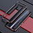 Handyhülle Hülle Luxus Aluminium Metall Rahmen Tasche T01 für Xiaomi Mi A3 Rot