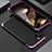 Handyhülle Hülle Luxus Aluminium Metall Tasche 360 Grad Ganzkörper für Apple iPhone 15 Violett