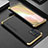Handyhülle Hülle Luxus Aluminium Metall Tasche 360 Grad Ganzkörper für Oppo K9 5G Gold und Schwarz