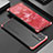 Handyhülle Hülle Luxus Aluminium Metall Tasche 360 Grad Ganzkörper für Oppo Reno6 5G Rot und Schwarz