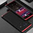 Handyhülle Hülle Luxus Aluminium Metall Tasche 360 Grad Ganzkörper für Vivo X80 Pro 5G Rot und Schwarz