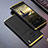 Handyhülle Hülle Luxus Aluminium Metall Tasche 360 Grad Ganzkörper für Vivo X90 Pro 5G Gold und Schwarz