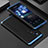 Handyhülle Hülle Luxus Aluminium Metall Tasche 360 Grad Ganzkörper für Xiaomi Mi 12 5G Blau und Schwarz