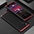 Handyhülle Hülle Luxus Aluminium Metall Tasche 360 Grad Ganzkörper für Xiaomi Mi 12 5G Rot und Schwarz