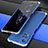 Handyhülle Hülle Luxus Aluminium Metall Tasche 360 Grad Ganzkörper P01 für Xiaomi Redmi Note 11 Pro+ Plus 5G Silber und Blau