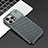 Handyhülle Hülle Luxus Aluminium Metall Tasche 360 Grad Ganzkörper QC3 für Apple iPhone 14 Pro Dunkelgrau