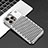 Handyhülle Hülle Luxus Aluminium Metall Tasche 360 Grad Ganzkörper QC3 für Apple iPhone 14 Pro Silber