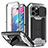 Handyhülle Hülle Luxus Aluminium Metall Tasche 360 Grad Ganzkörper RJ1 für Apple iPhone 14 Pro