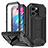Handyhülle Hülle Luxus Aluminium Metall Tasche 360 Grad Ganzkörper RJ1 für Apple iPhone 14 Pro