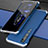 Handyhülle Hülle Luxus Aluminium Metall Tasche für Xiaomi Mi 10 Pro Silber und Blau