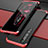 Handyhülle Hülle Luxus Aluminium Metall Tasche für Xiaomi Mi 10 Rot und Schwarz
